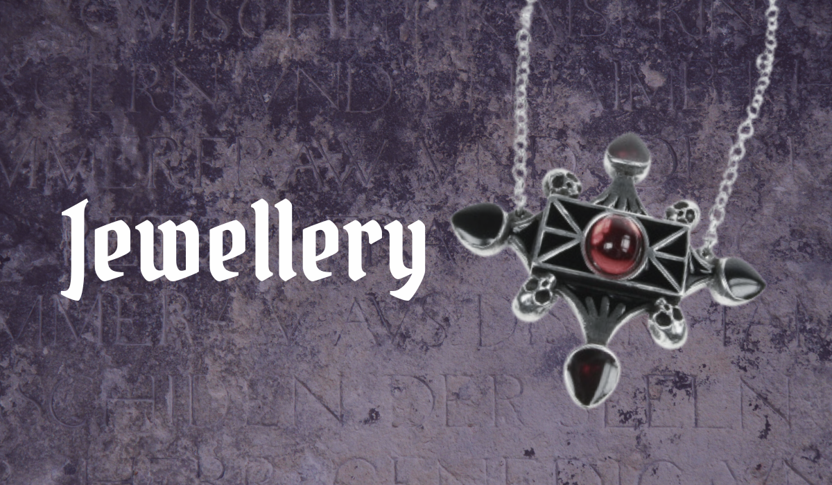 Gothic jewellery, goth necklace, goth choker, goth bracelet, goth earrings